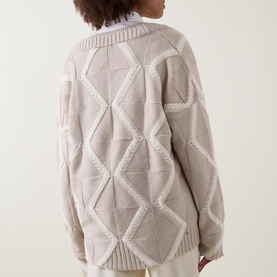 Flarin Geometric Knit Sweater