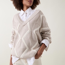 Flarin Geometric Knit Sweater