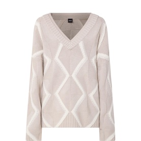 Flarin Geometric Knit Sweater