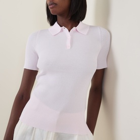 Feskus Rib Knit Polo Shirt