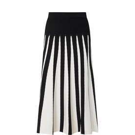 Fandelion Two-Tone Pleated Skirt