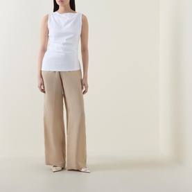 Emiaka Gathered Asymmetric Tank Top