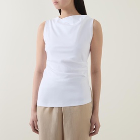 Emiaka Gathered Asymmetric Tank Top