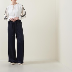 Tavati High-Rise Drawstring Straight Leg Trousers