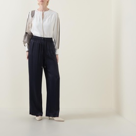 Tavati High-Rise Drawstring Straight Leg Trousers