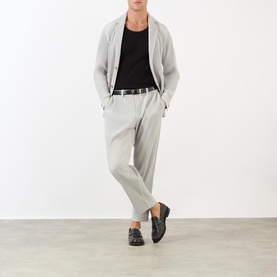 Pleated Straight-Leg Trousers