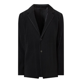 Pleated Single-Breasted Blazer