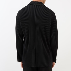 Pleated Single-Breasted Blazer