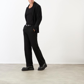 Pleated Single-Breasted Blazer