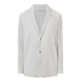 Pleated Single-Breasted Blazer