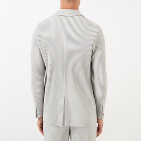 Pleated Single-Breasted Blazer