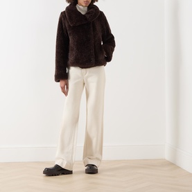 Woven Faux Shearling Jacket