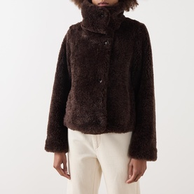 Woven Faux Shearling Jacket