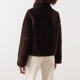 Woven Faux Shearling Jacket