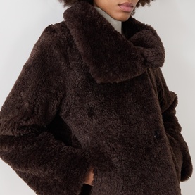 Woven Faux Shearling Jacket