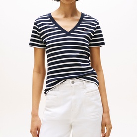 Striped Logo Slim T-Shirt