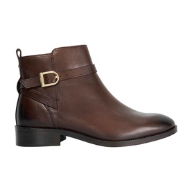 Pemma Flat Leather Ankle Boots