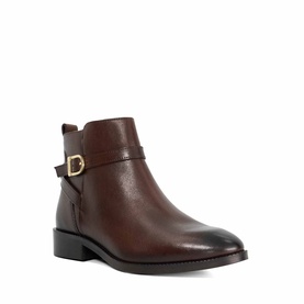 Pemma Flat Leather Ankle Boots