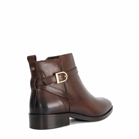 Pemma Flat Leather Ankle Boots