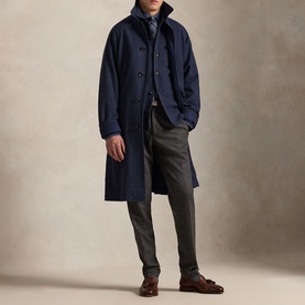 Reversible Balmacaan Check Coat