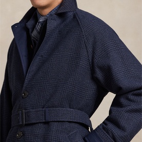 Reversible Balmacaan Check Coat