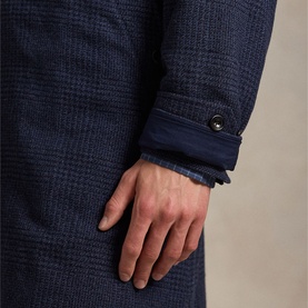Reversible Balmacaan Check Coat