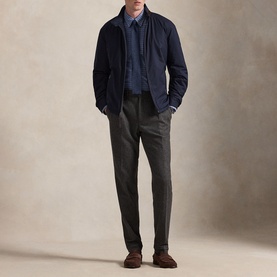 Polo Player Logo Plaid Performance Twill Shirt