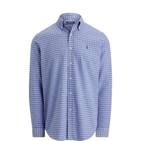Polo Player Logo Plaid Performance Twill Shirt