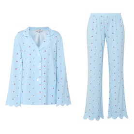 Dreamer Gingham Cherry Print Pyjama Set