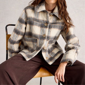 Alexa Check Cropped Jacket