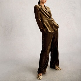 Belle Wide Leg Velvet Trousers