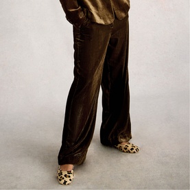 Belle Wide Leg Velvet Trousers