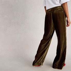 Belle Wide Leg Velvet Trousers