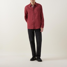 Monogram Logo M&eacute;lange Flannel Shirt