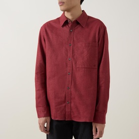Monogram Logo M&eacute;lange Flannel Shirt