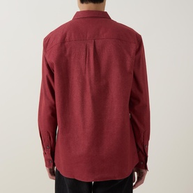 Monogram Logo M&eacute;lange Flannel Shirt