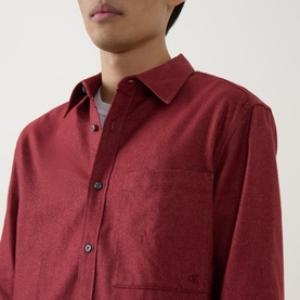 Monogram Logo M&eacute;lange Flannel Shirt