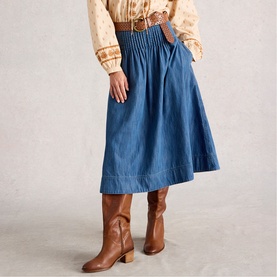 Charlotte Flared Denim Skirt