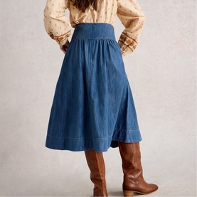 Charlotte Flared Denim Skirt