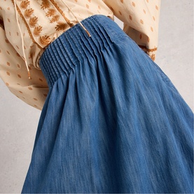 Charlotte Flared Denim Skirt