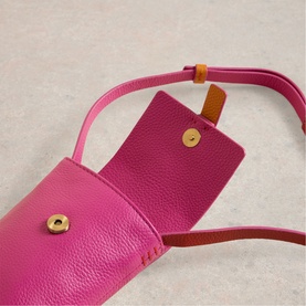 Clara Buckle Leather Phone Bag
