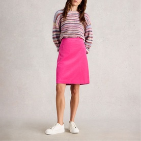 Coral Velvet Mini Skirt