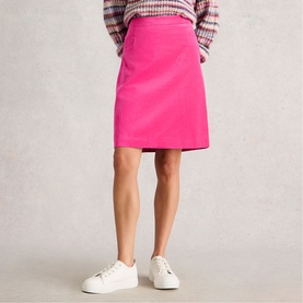 Coral Velvet Mini Skirt