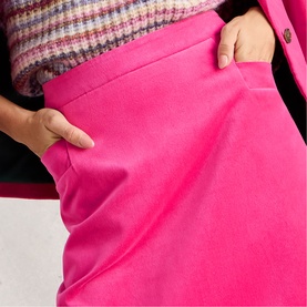 Coral Velvet Mini Skirt