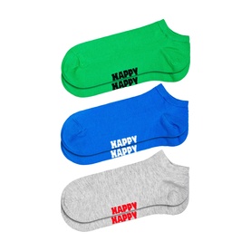 Three-Pack Solid Logo Low Socks