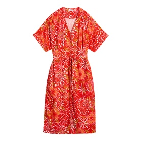 Kiki Kimono Floral Flared Dress