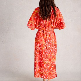 Kiki Kimono Floral Flared Dress