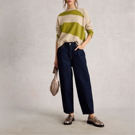 Kitty Abstract Stripe Cashmere Sweater