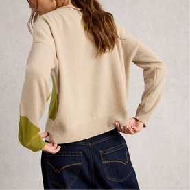 Kitty Abstract Stripe Cashmere Sweater