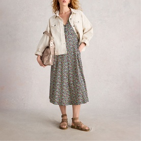 Megan Heart Flared Dress
